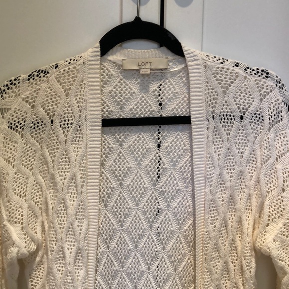 Loft Crochet Long Cardigan cream - Picture 2 of 3